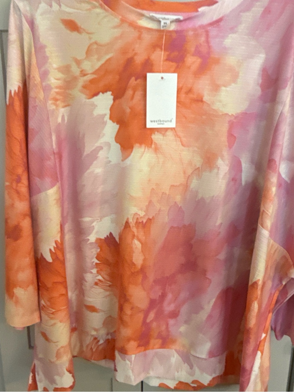 Westbound Floral Top Ribbed- Size 3X - NWT